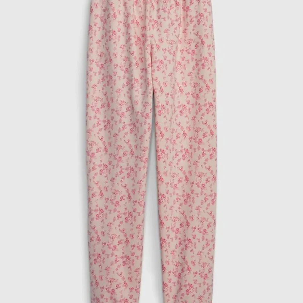 Gap × LoveShackFancy Kids Floral Logo Joggers + Hoodie Pink Set Size M and L